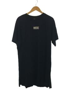 DIESEL◆半袖ワンピース/S/コットン/BLK/無地