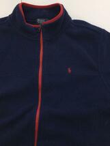 POLO RALPH LAUREN◆フリースジャケット/XL/ポリエステル/NVY/無地_画像6