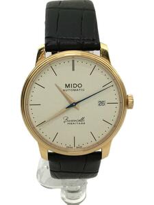 MIDO◆自動巻腕時計/アナログ/レザー/WHT/BLK/M027407A