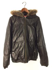 Supreme◆12AW/Leather Down Jacket/M/ブラック