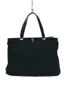 Prada ◆ Tote Mag/Nylon/Blk