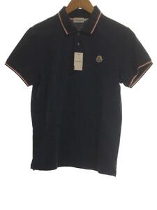 MONCLER* polo-shirt / badge /S/ cotton / navy /141-091-83456-00