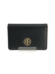 TORY BURCH◆カード収納/コインケース/PVC/BLK/無地/レディース