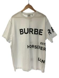 BURBERRY◆Tシャツ/M/コットン/WHT/4558807/前側に二箇所薄シミ有
