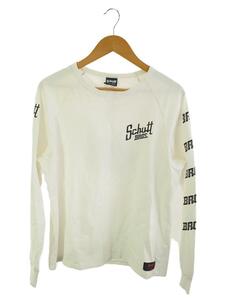 Schott◆L/コットン/WHT/プリント/LOGO RAGLAN LS T-SHIRT