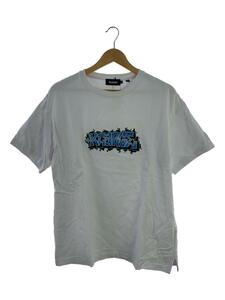 X-LARGE◆S/S HEAVYWEIGHT TEE EMBROIDERY GRAFF/M/コットン/WHT/101202011036