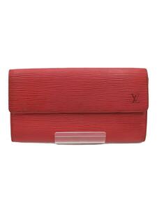 LOUIS VUITTON◆長財布[仕入]/レザー/RED/レディース/M63577