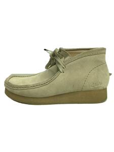 Clarks◆ブーツ/22cm/BEG/ベージュ/スウェード/ワラビー/Wallabee/デニム汚れ有