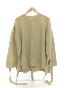 LE CIEL BLEU◆TAPE DETAIL KNIT/セーター(厚手)/36/ウール/BEG/無地/23A61629