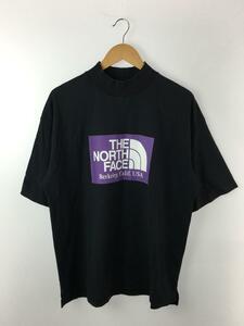 THE NORTH FACE PURPLE LABEL◆HIGH BULLKY H/S LOGO MOCK TEE/M/コットン/BLK