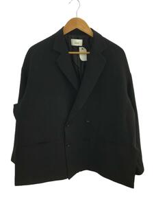 soerte◆Oversized double-breasted jacket/テーラードジャケット/2/ポリエステル/BLK
