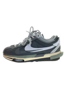 NIKE◆SACAI X ZOOM CORTEZ_サカイX ZOOM コルテッツ/27cm/グレー/ナイロン