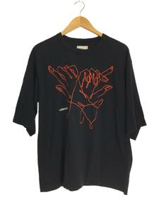 SHAREEF◆半袖Tシャツ/SH-2053D/1/コットン/BLK/黒