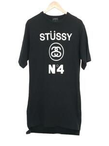 STUSSY◆半袖カットソー/S/コットン/BLK