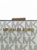 MICHAEL KORS◆マイケルコース/2つ折り財布/レザー/WHT/総柄/レディース/35F8GTVF2B_画像3