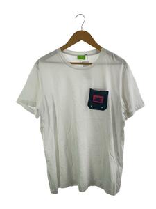 DIESEL◆Tシャツ/L/コットン/WHT/シミ有