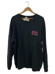 WACKO MARIA◆CREW NECK SWEAT SHIRT/スウェット/L/コットン/BLK