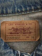 Levi’s◆Gジャン/36/デニムジャケット/70505-0217/USA製/90s/スモールe/ボタン裏715_画像3