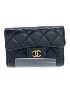 CHANEL◆マトラッセ/キーケース/4連/レザー/BLK