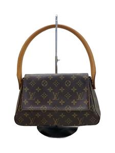 LOUIS VUITTON◆ミニ・ルーピング_モノグラム・キャンバス_BRW/PVC/BRW