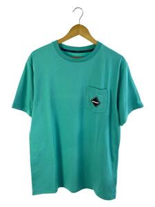 F.C.R.B.(F.C.Real Bristol)◆BIG VERTICAL LOGO POCKET TEE/Tシャツ/XL/コットン/BLU/FCRB-210062