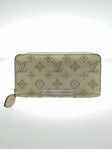 LOUIS VUITTON◆ジッピー・ウォレット_マヒナ_WHT/牛革/CRM/総柄/レディース