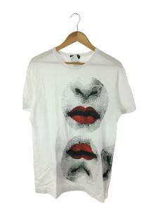 COMME des GARCONS HOMME PLUS◆Tシャツ/L/コットン/WHT/ps-t030