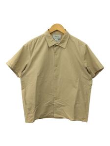 YAECA◆COMFORT SHIRT RELAX SQUARE S/S/半袖シャツ/M/コットン/ベージュ/18121