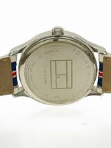 TOMMY HILFIGER◆クォーツ腕時計/アナログ/レザー/WHT/マルチカラー/153.3.95.1809_画像3