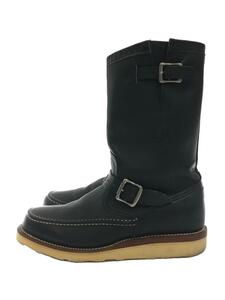 CHIPPEWA◆エンジニアブーツ/US7.5/BLK/レザー