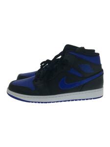 NIKE◆AIR JORDAN 1 MID HYPER ROYAL/554724-068/29cm/BLK