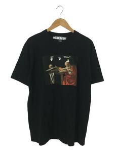 OFF-WHITE◆CARAVAGGIO S/S SLIM T/Tシャツ/XL/コットン/BLK/OMAA027R21JER004