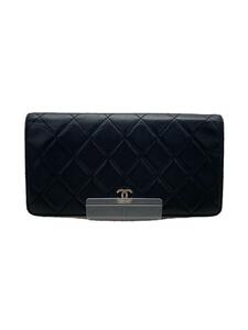 CHANEL◆長財布/-/BLK/レディース