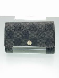 LOUIS VUITTON◆ミュルティクレ6_ダミエ・グラフィット_BLK/レザー/BLK/総柄/メンズ