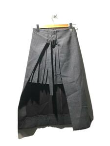 sacai◆Wool Melton Skirt/ロングスカート/1/ウール/グレー/22-06267