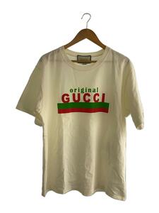 GUCCI◆20SS/Original PRINT Tee/Tシャツ/L/コットン/ホワイト/プリント