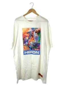 HERON PRESTON◆Tシャツ/XXL/コットン/ホワイト/HMAA013S20914021/プリント/