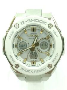 CASIO◆カシオ/ソーラー腕時計・G-SHOCK/ホワイト/GST-W300-7AJF