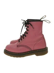 Dr.Martens◆レースアップブーツ/US6/ピンク/レザー/1460/イエローステッチ/FUCHSIA