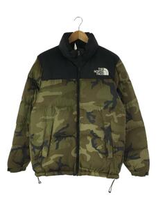 THE NORTH FACE◆NUPTSE JACKET/ヌプシダウンジャケット/L/ポリエステル/GRN/カモフラ/ND91842