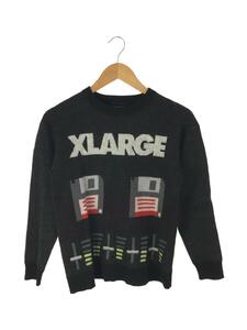 X-LARGE◆セーター(薄手)/S/ウール/BLK
