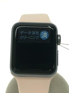 Apple◆スマートウォッチ/Apple Watch Series 3 38mm GPSモデル/デジタル/ラバー/ブラック