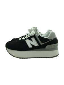 NEW BALANCE◆ローカットスニーカー/23.5cm/BLK/スウェード/WL574ZSA