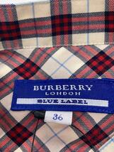 BURBERRY BLUE LABEL◆7分袖ワンピース/36/コットン/RED/チェック_画像3