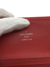 LOUIS VUITTON◆ルイヴィトン/ポルト・モネ・ビエトレゾール_エピ_RED/レザー/RED/無地/レディース_画像3