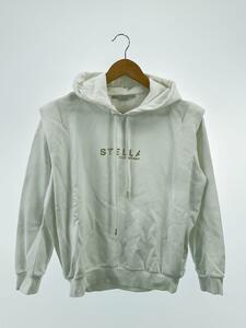 STELLAMcCARTNEY◆薄ヨゴレ有/ロゴフーディ/パーカー/34/コットン/WHT/プリント/591088