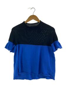 SACRA◆半袖セーター(薄手)/38/コットン/BLU/SD232012