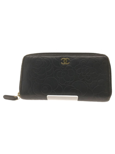 CHANEL◆長財布/-/BLK/レディース