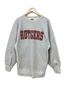 Champion◆90s/USA製/REVERSE WAVE/RUTCERS/スウェット/XL/コットン/GRY/無地