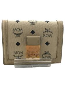 MCM◆2つ折り財布/-/CRM/総柄/レディース